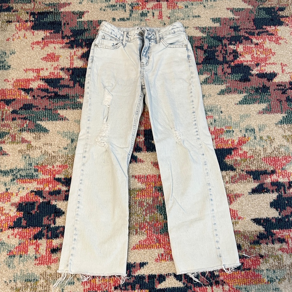 Light Blue Distressed Girls Jeans